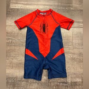 Spider-Man Red Kids Rash Guard Swim Suit